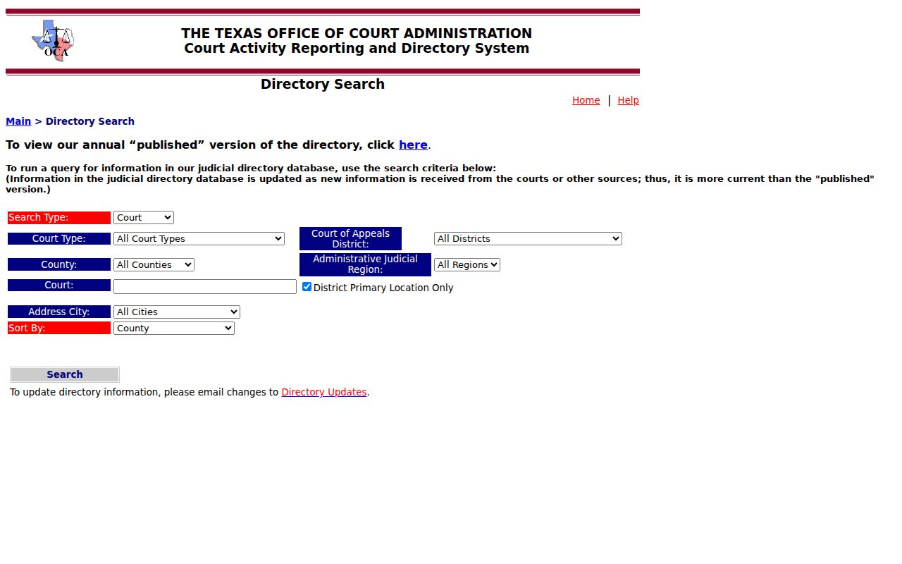 Johnson County warrant search reference, Texas courts directory search controls